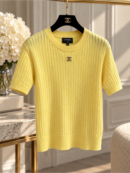 CHANEL Sweaters - CHANEL Cashmere Knit Top